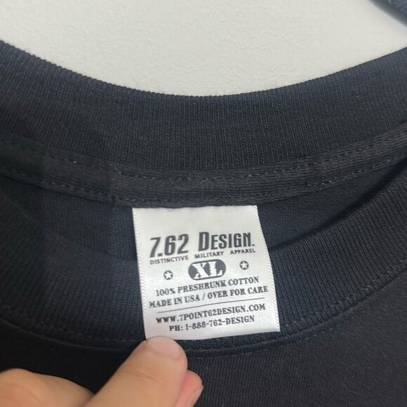 Vintage 7.62 Design Mens Black 90's Distinctive MIlitary Apparel T-Shirt Size XL - Picture 7 of 8